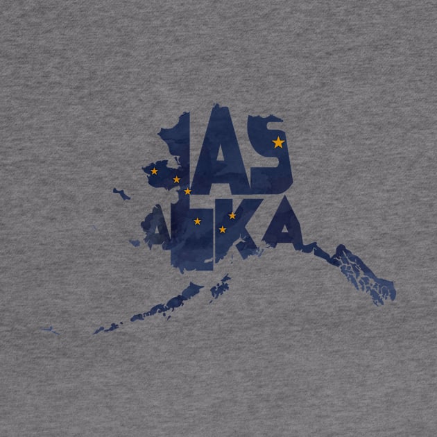 Alaska Typo Map by inspirowl